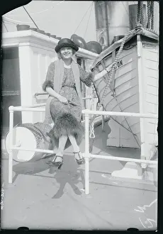 Evelyn Gosnell on Boat