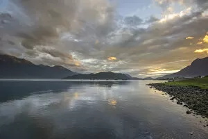Chilean Lake District Collection: Evening atmosphere by the sea, Hornopiren, Los Lagos Region, Chile