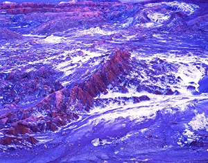 Images Dated 18th July 2014: Evening mood, salt crust, Valle de la Luna, Cordillera de la Sal, Atacama Desert, Chile