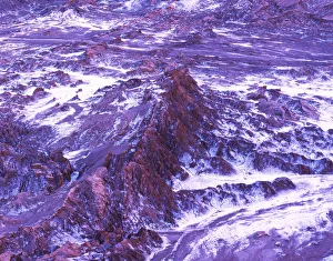 Images Dated 18th July 2014: Evening mood, salt crust, Valle de la Luna, Cordillera de la Sal, Atacama Desert, Chile