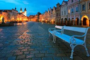 Circa 15th Century Prints: Evening Scene of Telc, Czech Rep
