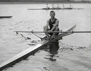 Antwerp Prints: Evert Eyken of Holland Winning Two Heat Singles at Antwerp Olympics