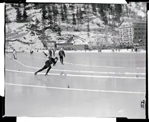 Evgenyi Grishin Skating Around a Rink