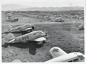 Ex-Army Planes Lined up at Depot