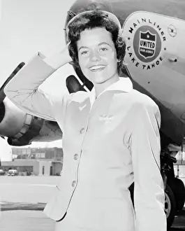 Ex Star Marcelle Eason in Stewardess Uniform