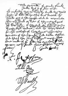Historical Signatures Collection: Examination Under Torture of Guy Fawkes - 17th Century