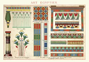 Images Dated 29th September 2016: Examples of Ancient Egytian Art Ornamentation