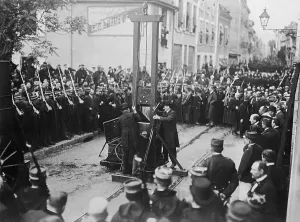 Gruesome Prints: Execution By Guillotine Taking Place