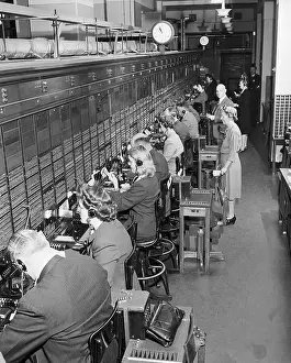 Executives Working Operator Swithboards