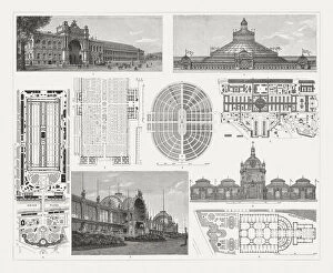Development Collection: Exhibition buildings to world exhibitions in the 19th century