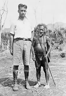 Explorer Carl N. Taylor Posing with Pygmy Chief