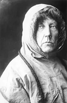 Pole Prints: Explorer Roald Amundsen in Snowsuit