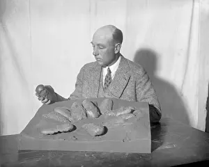 Explorer Roy Chapman Andrews Showing Dinosaur Eggs