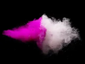 Splashing Prints: explosion of colored powder
