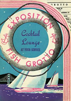 1940 Prints: Exposition Fish Grotto