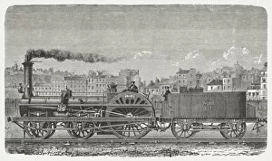 Images Dated 15th July 2014: Express locomotive, 19th century, wood engraving, published 1880