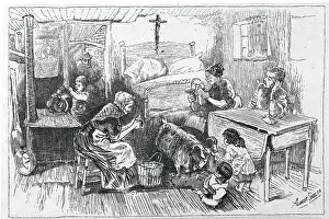 Stages Of Life Prints: Extended Family at Makeshift Home