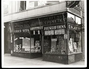 Drug Prints: Exterior of Drug Store
