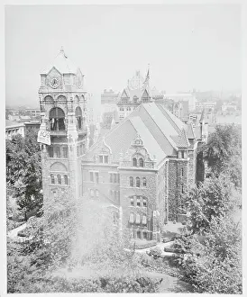 Scranton Prints: Exterior of Early Lackawana County Courthouse