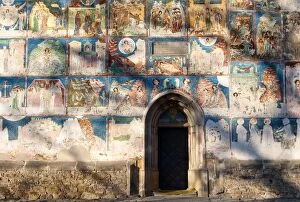 Images Dated 2nd December 2011: Exterior Frescoes Arbore Monastery, Bucovina, Romania