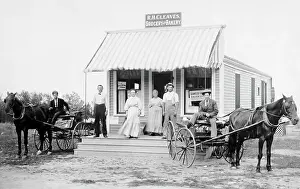 Exterior Of A Grocery Store In 1890