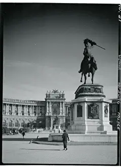Appreciation Prints: Exterior of Hofburg Palace with Statue of Prince Eugene of Savoy