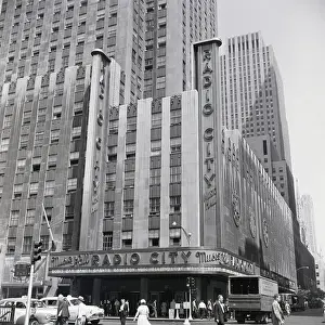 Hall Prints: Exterior Of Radio City Music Hall