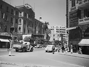 Cairo Prints: Exterior of Shepheard's Hotel of Cairo