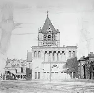 Town Scene Prints: Exterior of Trinity Church