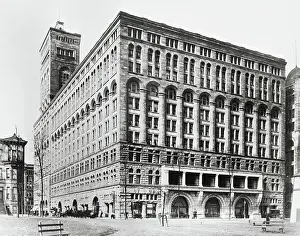 Pedestrian Prints: Exterior View of Auditorium Building by Louis H. Sullivan