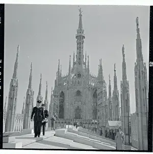 Exterior View of a Cathedral in Milan