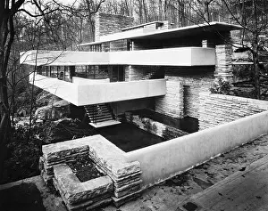Balcony Prints: Exterior View of Fallingwater