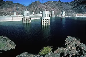 Prints of LAS VEGAS, NV - JUNE 6: Exterior view of the Hoover Dam on June 6, 1979 in Las Vegas Nevada. (Photo by Santi Visalli/Getty Images) A Timeless Collection of Hoover Dam Photography: Exterior View Of The Hoover Dam