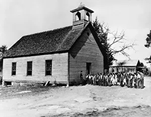 Tennessee Prints: Exterior View Of The Oakdale School