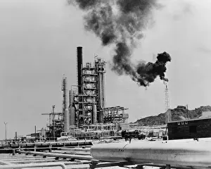 Aden Prints: Exterior View of an Oil Refinery