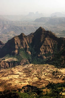 Extreme landscape of Semien mountains
