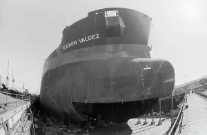 Tanker Prints: Exxon Valdez At Shipyard For Repair
