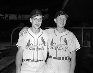 Eyeglass Wearing Baseball Players Posing