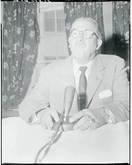 Augusta Prints: Ezra Benson Speaking at a Press Conference