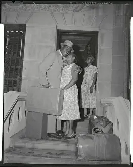 Ezzard Charles Hugging Mrs. Alberta Moss