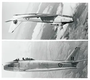 A F-86 Sabre Jet in Flight