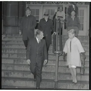 Lee Bailey Prints: F. Lee Bailey, Defense Lawyer for Dr. Sam Sheppard Leaving Cleveland Court House