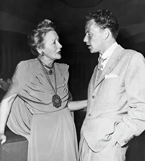 Congratulating Prints: F. Sinatra Standing W/Hedda Hopper