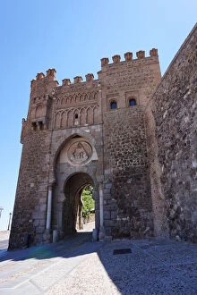 Images Dated 29th July 2015: FaAzade of the Puerta del Sol, City Gate, Toledo, Spain