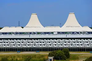 Facade of a building, Congres Et Expositions De Bordeaux, Bordeaux, Aquitaine, France