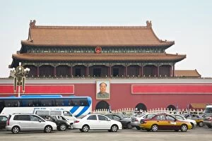 Forbidden City Gallery: Facade of a building, Tiananmen Gate Of Heavenly Peace, Tiananmen Square, Beijing, China