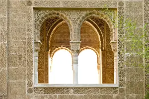 Crafts Prints: Facade detail, Alhambra, Granada, Andalucia, Spain, Europe