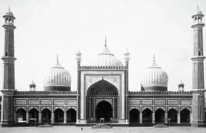 Courtyard Prints: Facade and Domes of Jami Mosque