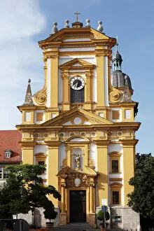 Facade Gallery: Facade, evangelical church, Kitzingen, Mainfranken, Lower Franconia, Franconia, Bavaria, Germany