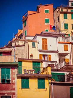 Images Dated 1st August 2012: facades at Riomaggiore